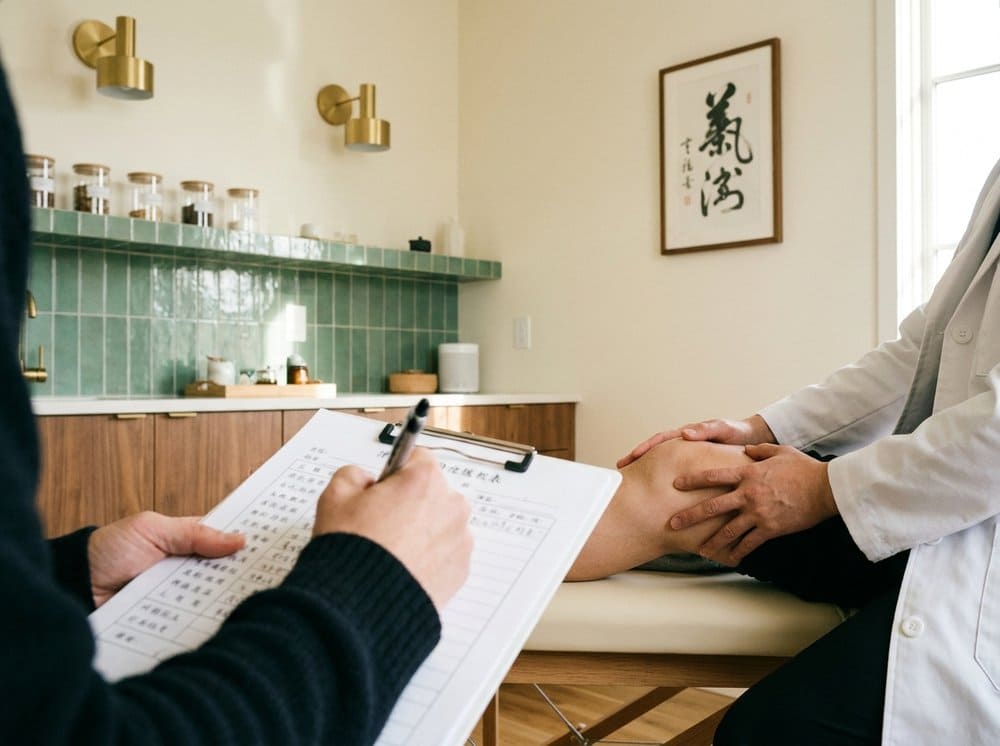 TCM and MD physicians in consultation