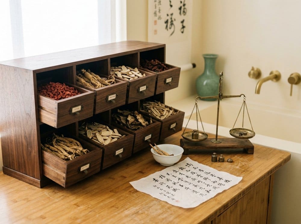 Chinese herbal pharmacy drawers